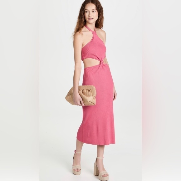 NWT CULT GAIA Cameron Knit Midi Dress In Blossom Medium - Picture 1 of 5